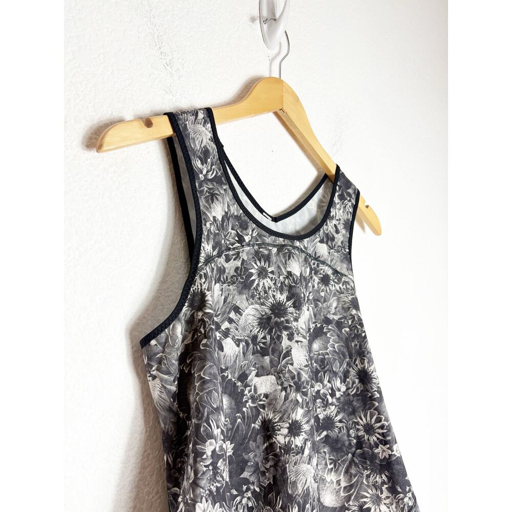 Lululemon Run Split Singlet Flowabunga Black Ange… - image 6